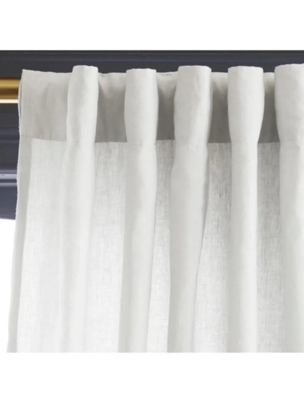 NWT QUINCE Set Of 2 48x96 European Linen Curtains Cream 0425